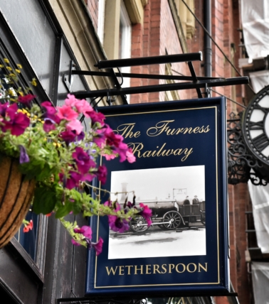 The Furness Railway, Barrow-in-Furness hanging sign