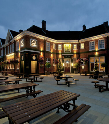 The Greenwood Hotel, Northolt at night
